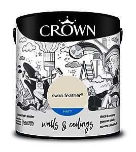 Crown Paints Matt Swan Feather 2.5L