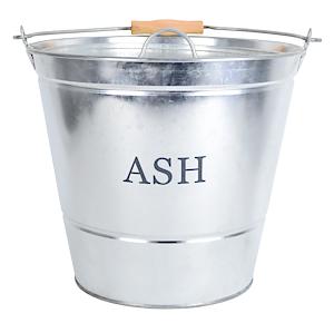 ASH BUCKET+LID GALV 32CM MAN0455