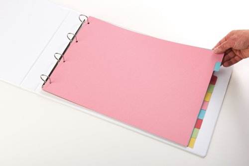 Elba 10-Part Card Divider Recycled Manilla A3 Assorted 100080772