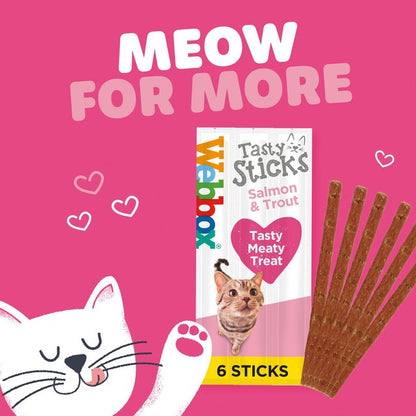 Webbox Cats Tasty Sticks Salmon & Trout 6 Pack