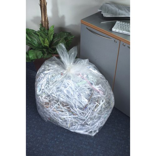 5 Star Super Heavy Duty Bin Liners 190 Litre Capacity Clear (Pack of 100) 124633