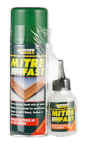 Everbuild Mitre Fast Two Part Instant Bonding Kit, 50g Adhesive & 200ml Activator.