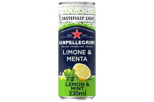 San Pellegrino Sparkling Lemon & Mint Cans 24x330ml