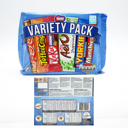 Nestle Variety Chocolate Bar Pack 6's