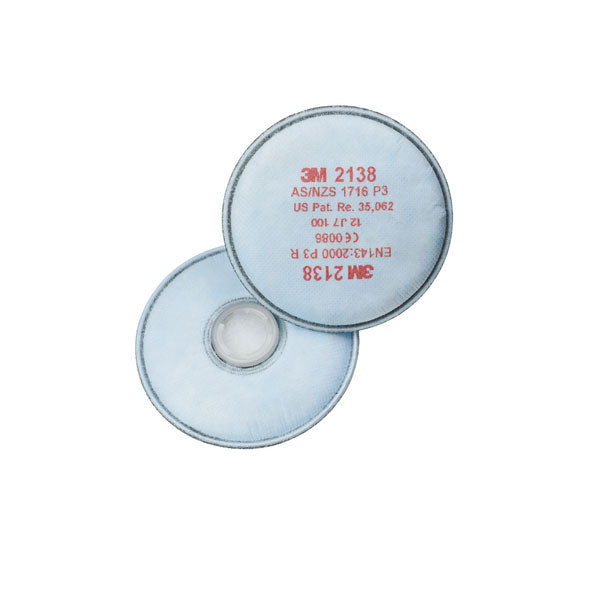 3M 2138 P3 Respirator Filter White Pack 20's