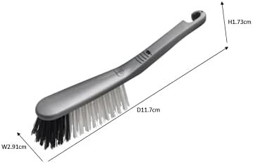 Addis Hand Brush With Stiff Bristles And An Extra-Sturdy Handle, Metallic Silver
