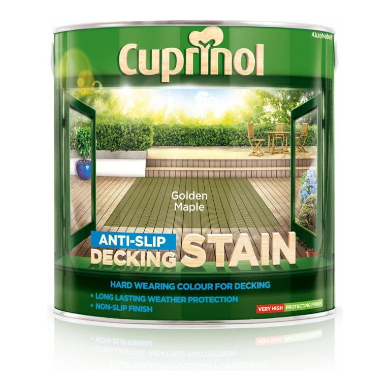 Cuprinol Anti-Slip Decking Stain GOLDEN MAPLE 2.5 Litre