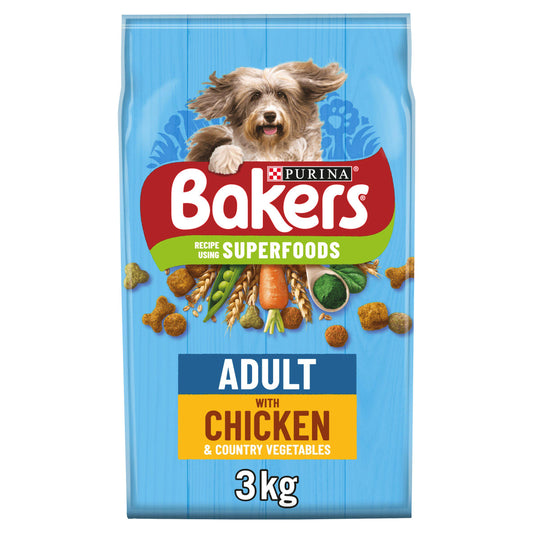 Bakers Adult Chicken &amp; Vegetables Dry Dog Food 3kg