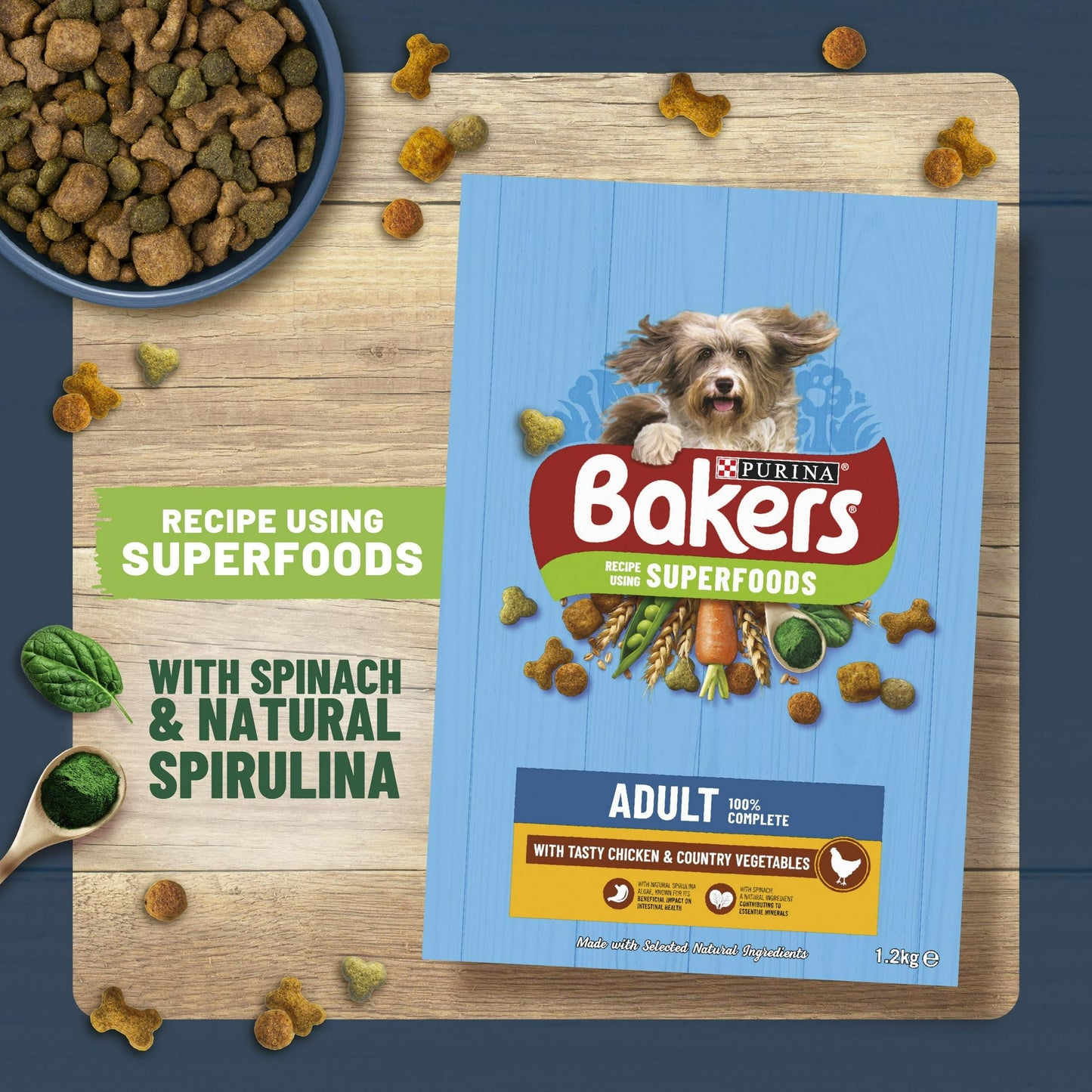 Bakers Adult Chicken & Vegetables Dry Dog Food 3kg