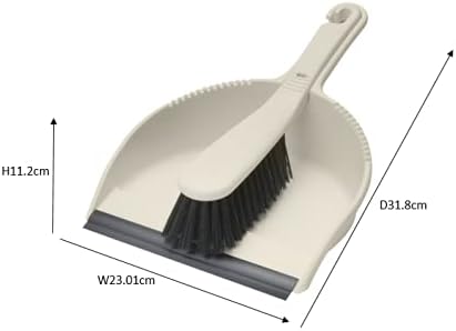 Addis Dustpan And Soft Brush Set, Linen Cream