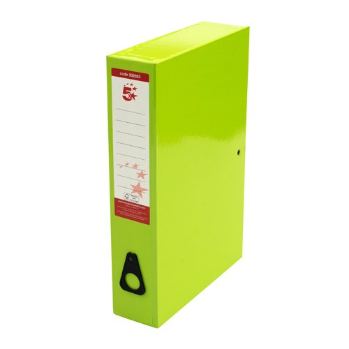 5 Star Box File Foolscap Green (Pack of 5) 332853