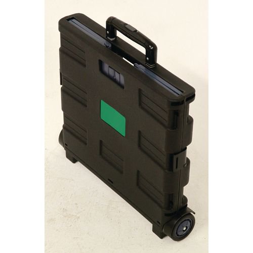 VFM Folding Container Trolley With Lid 35kg Capacity Black/Grey 383360
