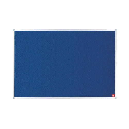 5 Star Felt Noticeboard with Wall Fixing Kit and Aluminium Trim 1200x900mm Blue 397794