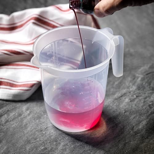 Addis Plastic 1 Litre Measuring & Mixing Jug With Handle, Clear