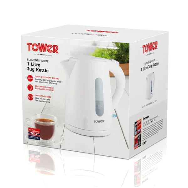 Tower Essentials Kettle 1.0L White T10029W