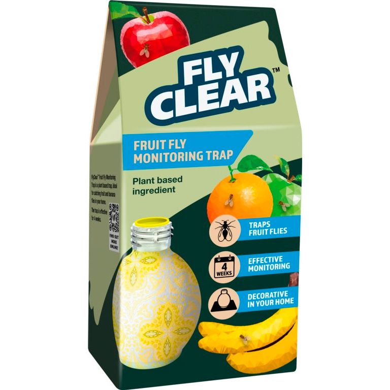 Fly Clear by Miracle-Gro Fruitfly Trap | Plant Based | Traps Flies for Upto 4 Weeks