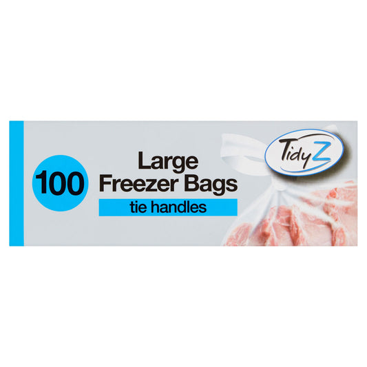TidyZ B0262 Freezer Bags Tie Handle Large 100's
