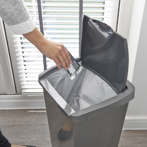 Addis Roll Top Bin 50 Litre Metallic Grey