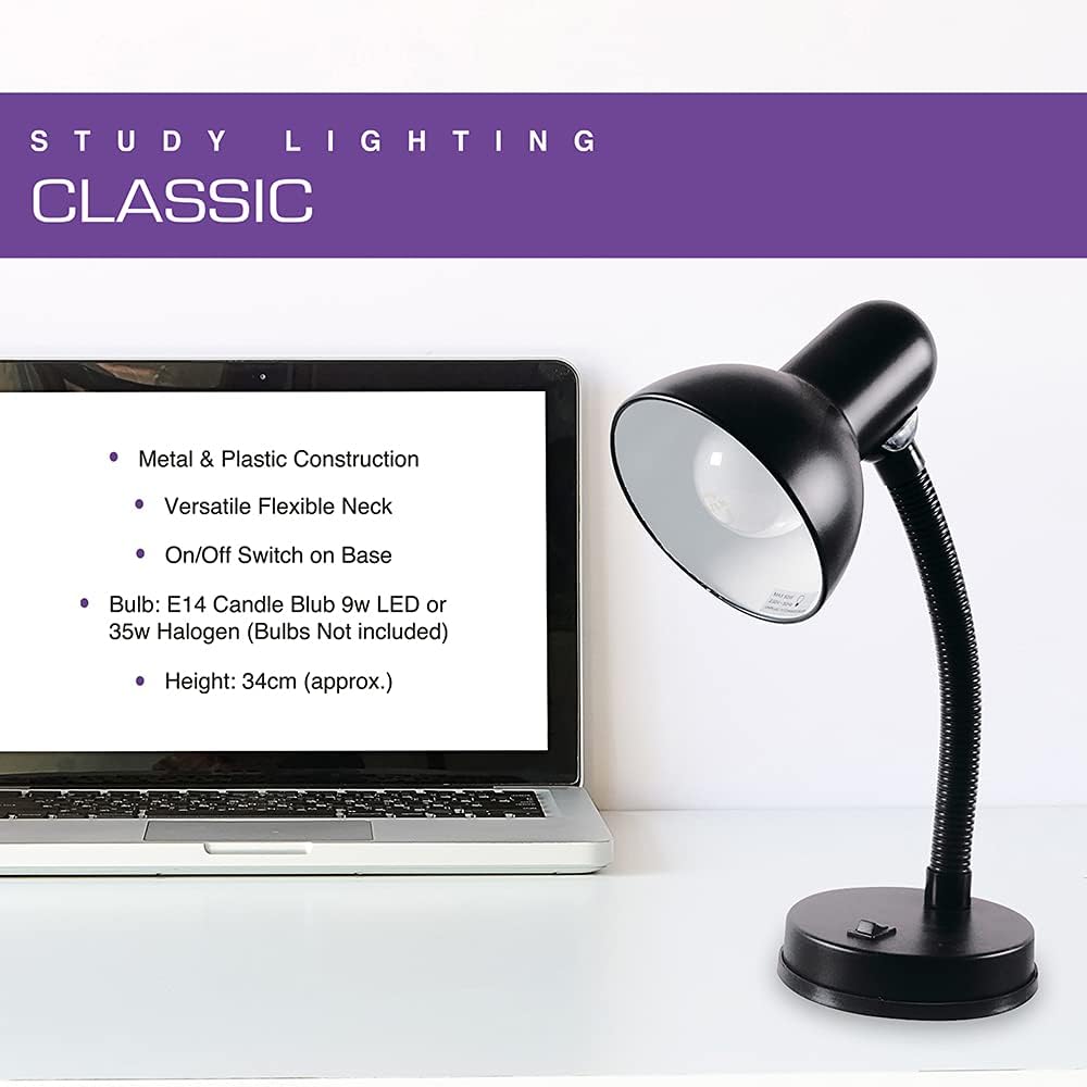 Powermaster Flexi Style Black Desk Lamp