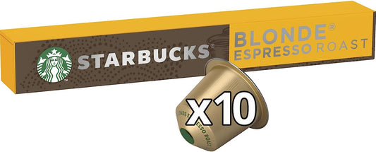 Starbucks Blonde Espresso Roast 10's (Nespresso Compatible Pods)