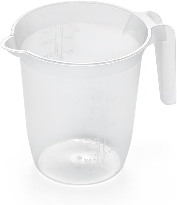 Addis Plastic 1 Litre Measuring & Mixing Jug With Handle, Clear
