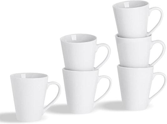 Orion White Latte Coffee Cups (300ml) - Tea Coffee Latte - Dishwasher and Microwave Safe
