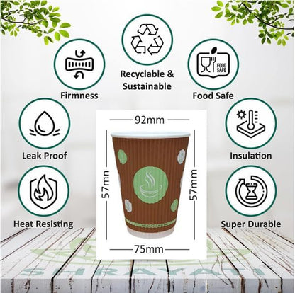 Belgravia 8oz Biodegradable Ripple Cups 25's {Reduced to Clear}