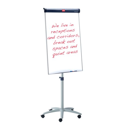 Nobo Barracuda Mobile Flipchart And Drywipe Easel Dark Blue 1902386