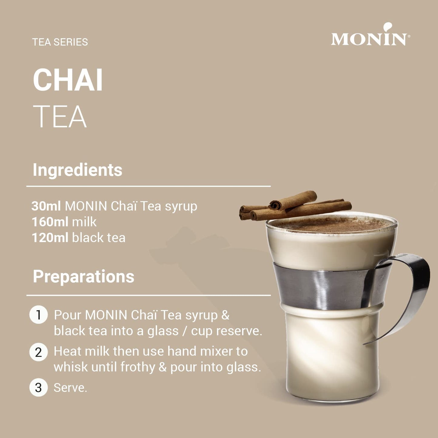 MONIN Premium Chai Tea Concentrate 1 Litre