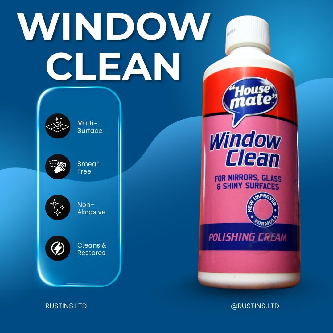 House Mate Window Clean 500ml | Streak-Free Glass Cleaner for Crystal Clear Windows