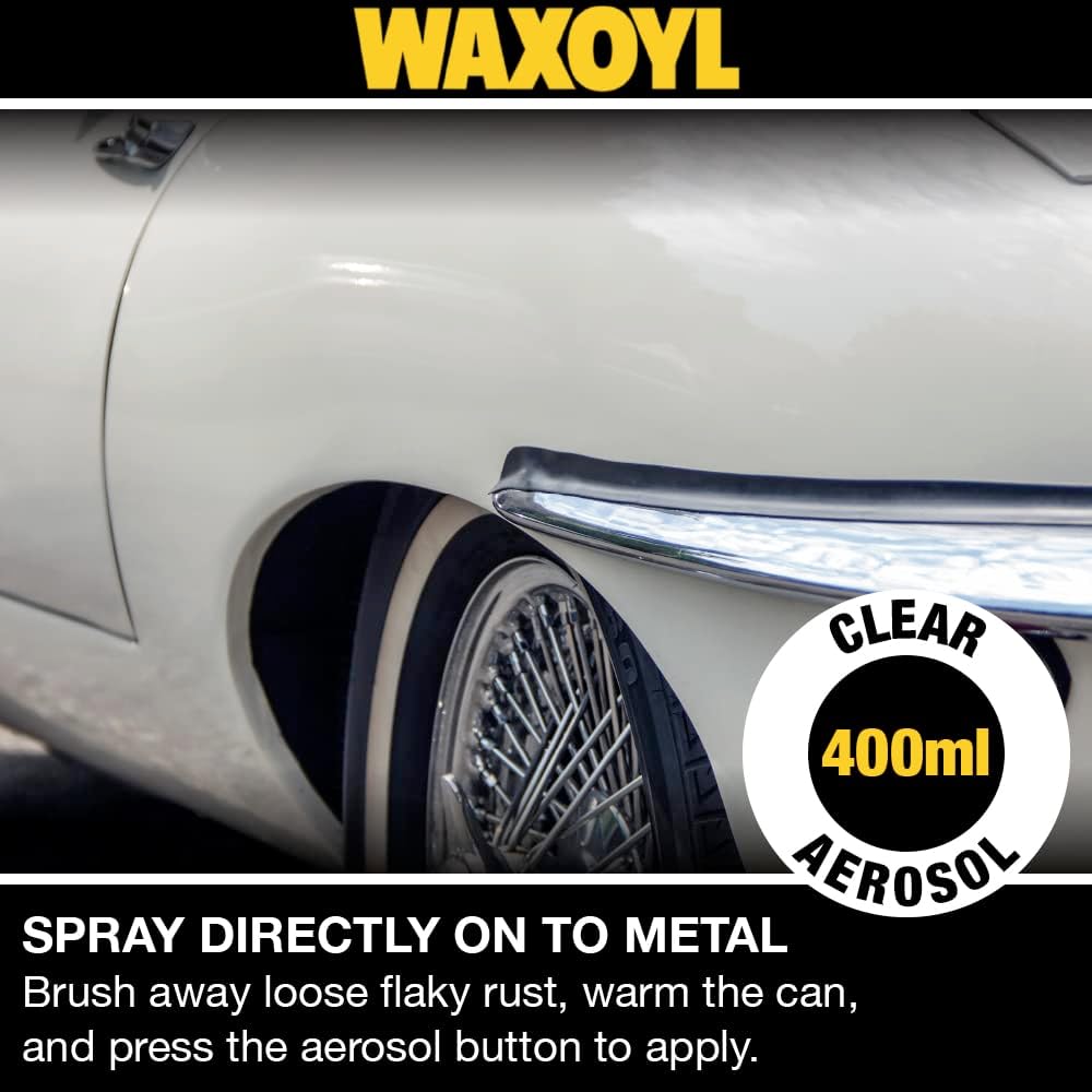 Hammerite Waxoyl Car Underseal And Rust Protection Black 400Ml Aerosol