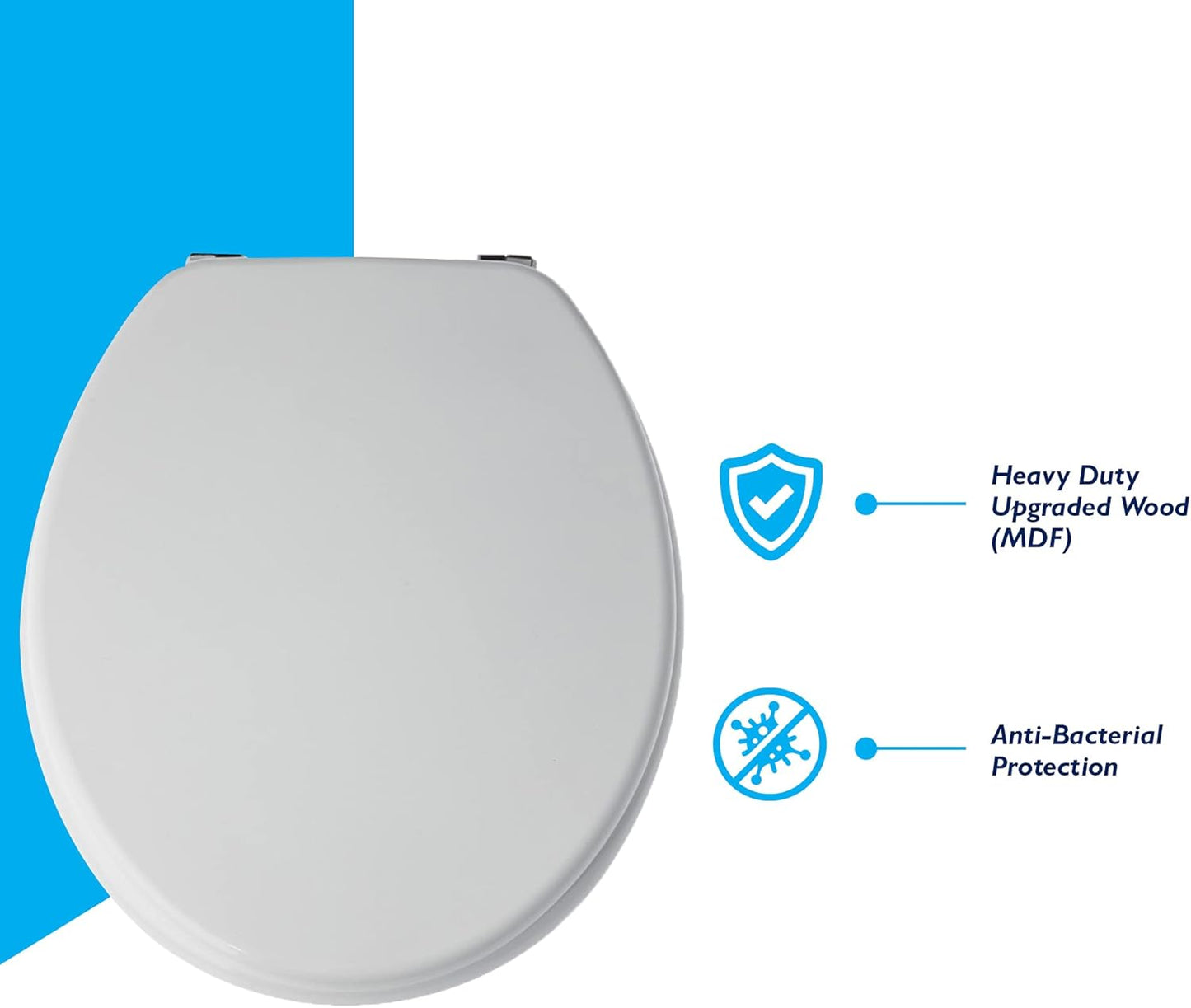 Blue Canyon Wooden Toilet Seat High Gloss Finish White