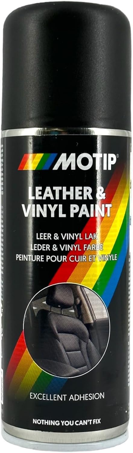 Motip Leather & Vinyl Paint Black | 1 x 200ml