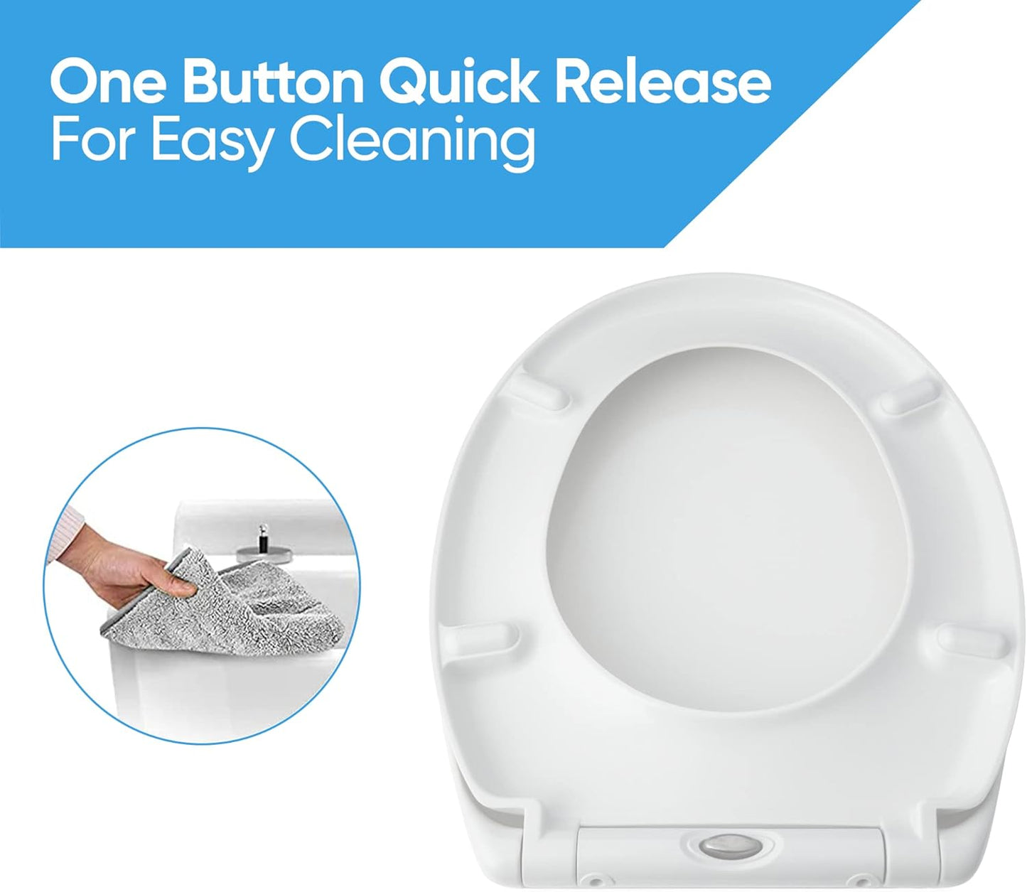 Blue Canyon Richmond Duroplastic Toilet Seat  Soft Close Toilet Seat White