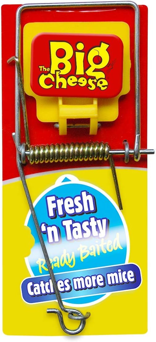 The Big Cheese Fresh Baited Mouse Trap | Indoor Outdoor | Reusable