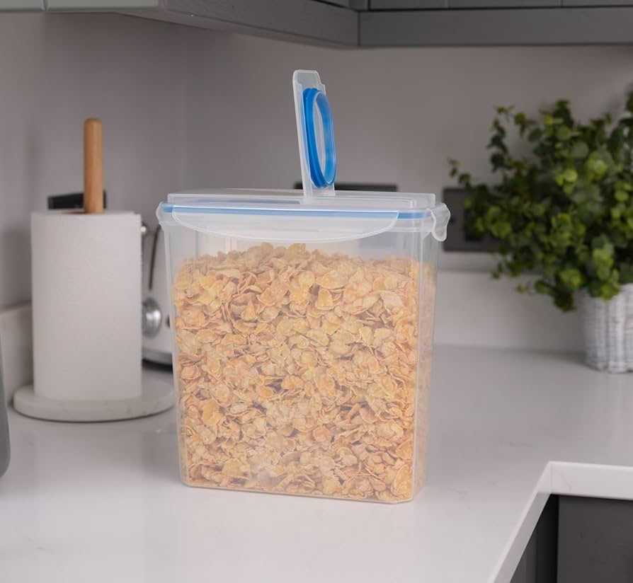 Addis Clip Tight Easy Pour Cereal Food Storage Container 3.7 Litre Tall Rectangle