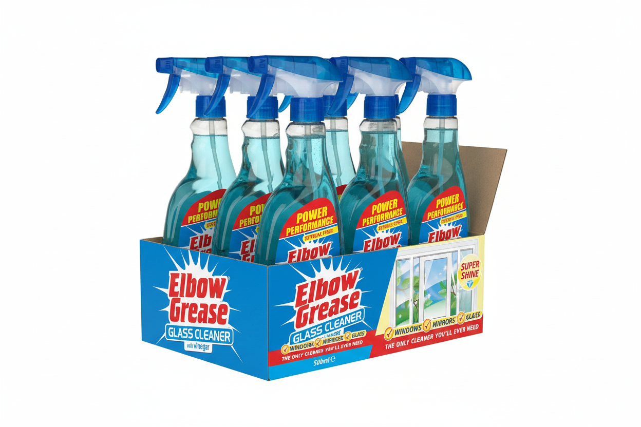 Elbow Grease Glass Cleaner With Vinegar For Windows And Mirrors, 500 Ml