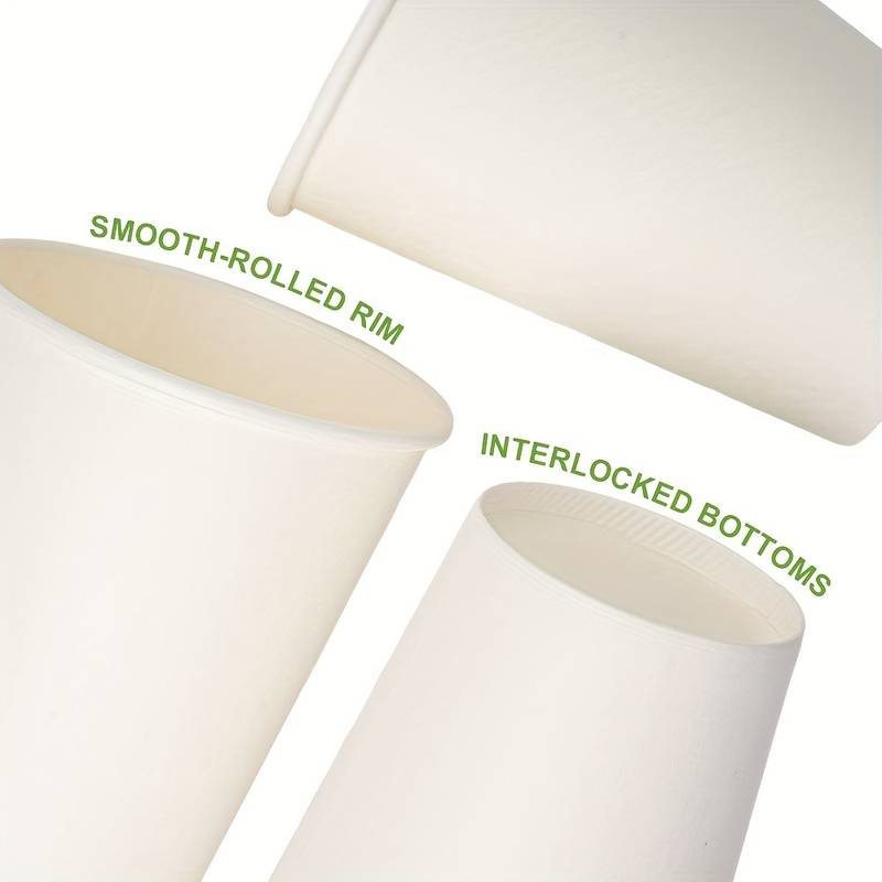 Belgravia 8oz Single Walled White Paper Cups 50's