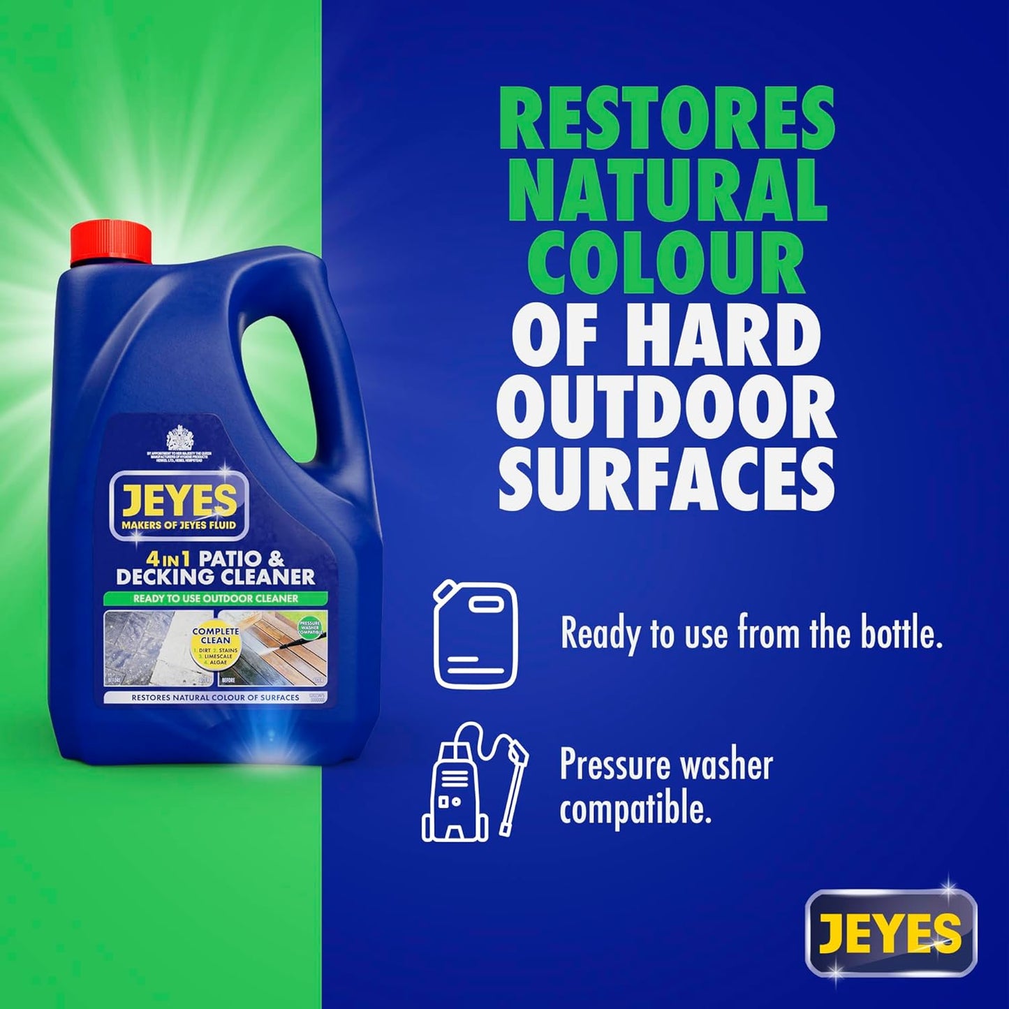 Jeyes 4in1 Patio & Decking Power 4 Litre