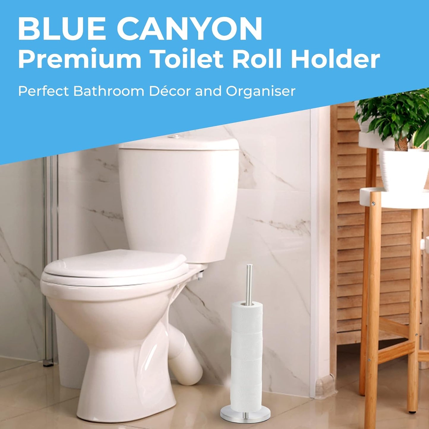 Blue Canyon Stainless Steel Toilet Roll Holder Spike