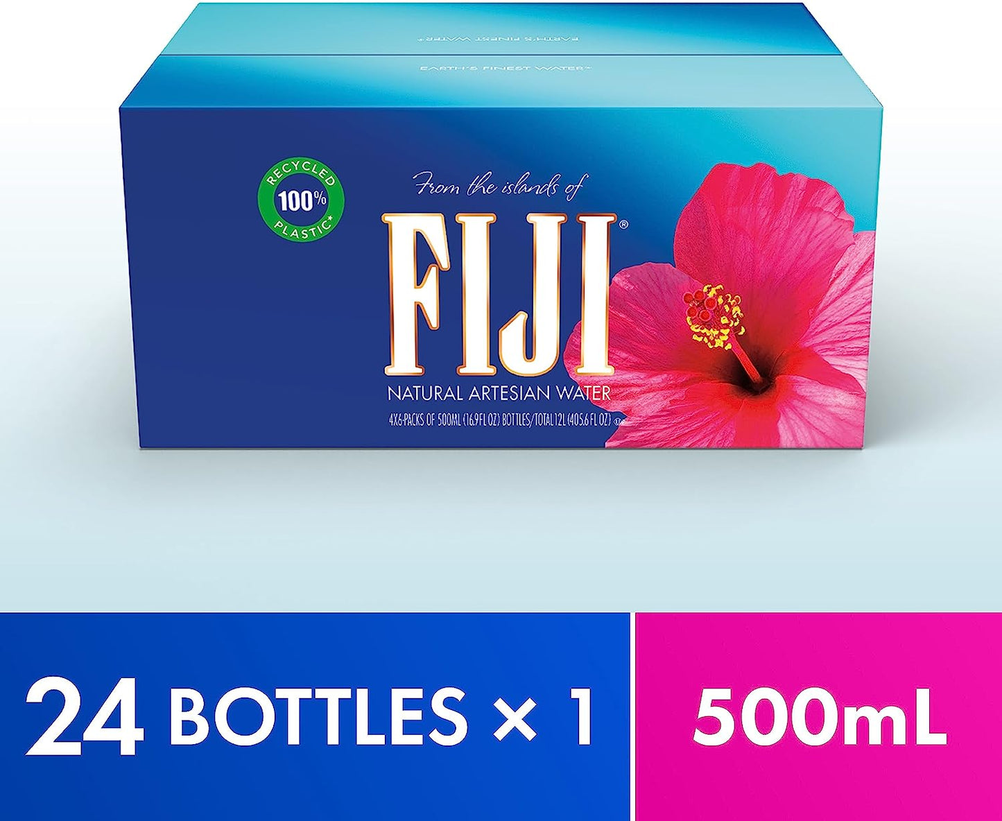 Fiji Water Natural Artesian Water Bottles 24x500ml