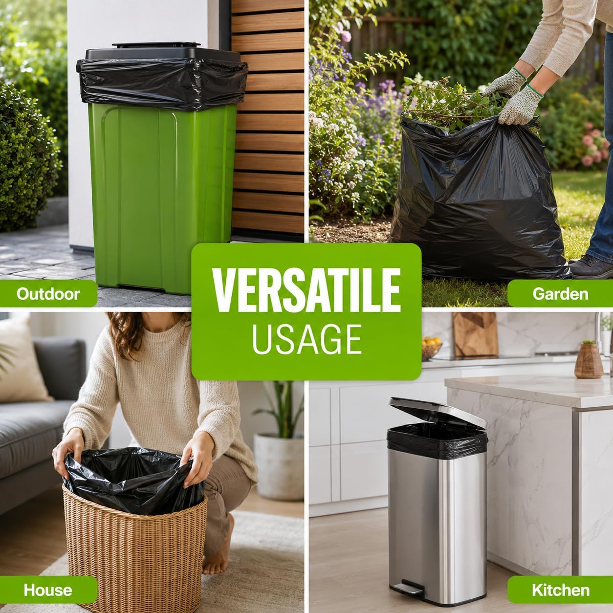 EcoBag 75L Super Strong Refuse Sacks, Heavy Duty Bin Bags | 1 x 40 Roll