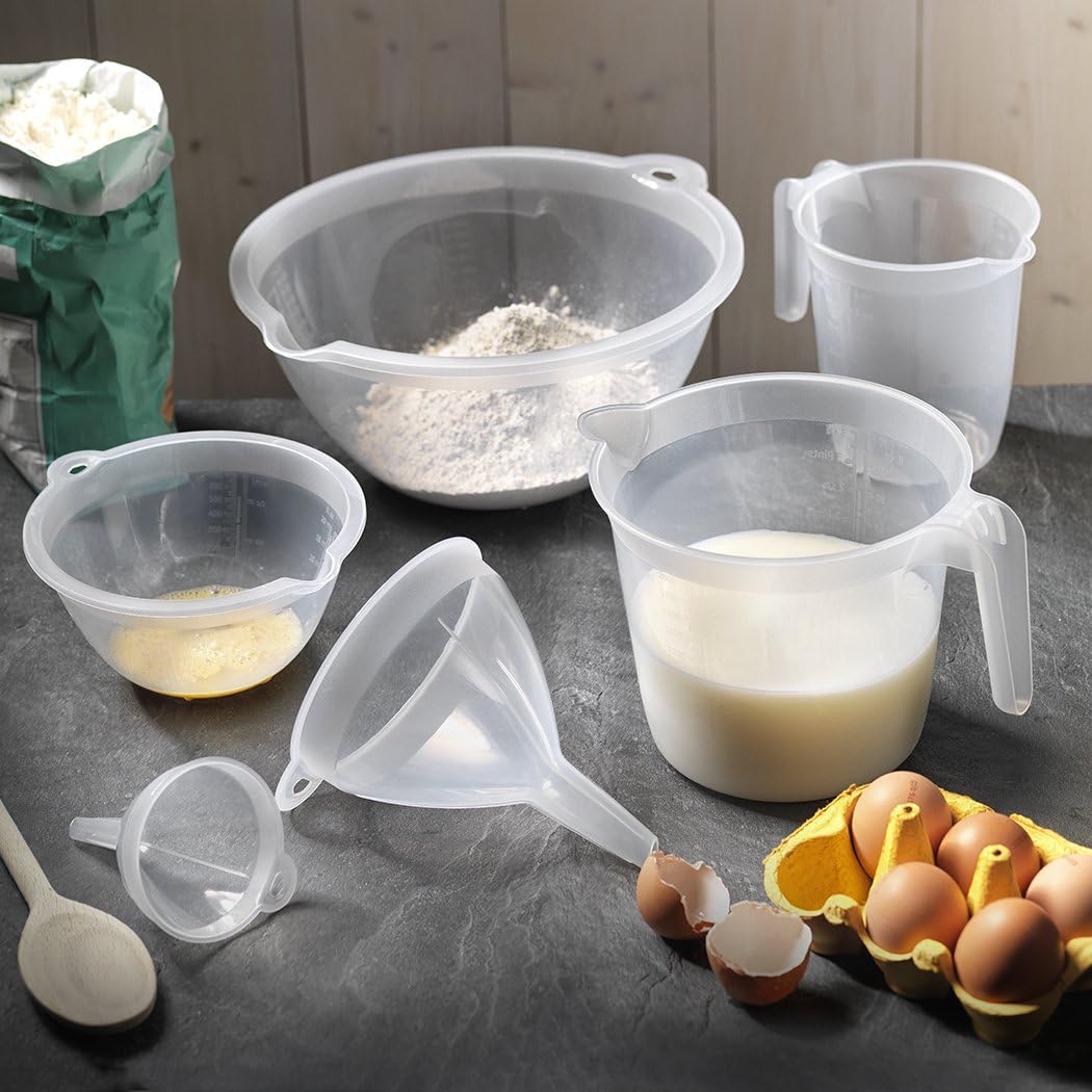 Addis Plastic 1 Litre Measuring & Mixing Jug With Handle, Clear