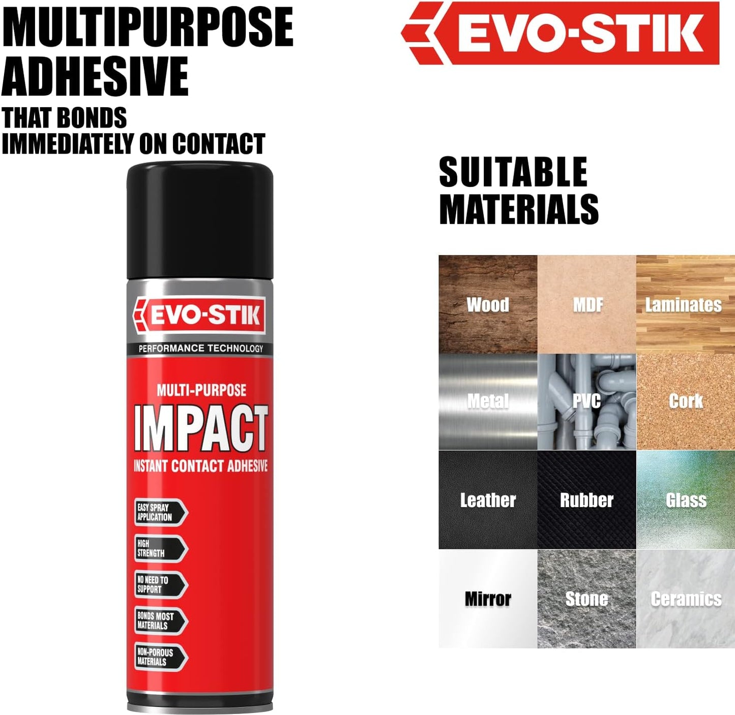 Evo-Stick Multi-Purpose Impact Adhesive Spray 500ml