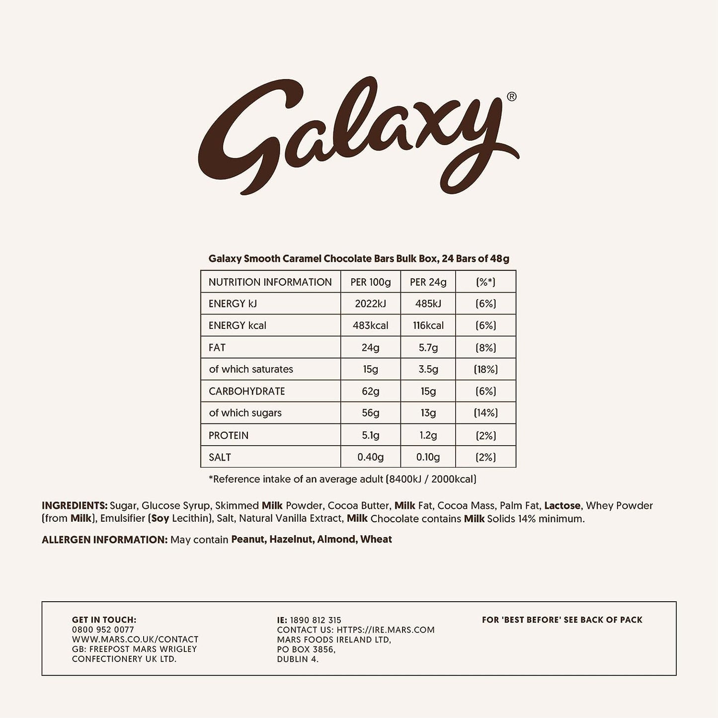 Galaxy Caramel Twin Bars 24's