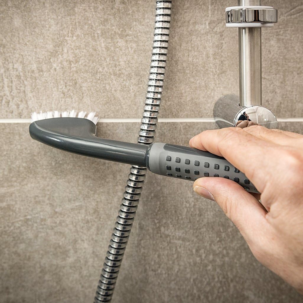 Addis Comfigrip Grout/Cleaning Brush In Graphite With Stiff Bristles