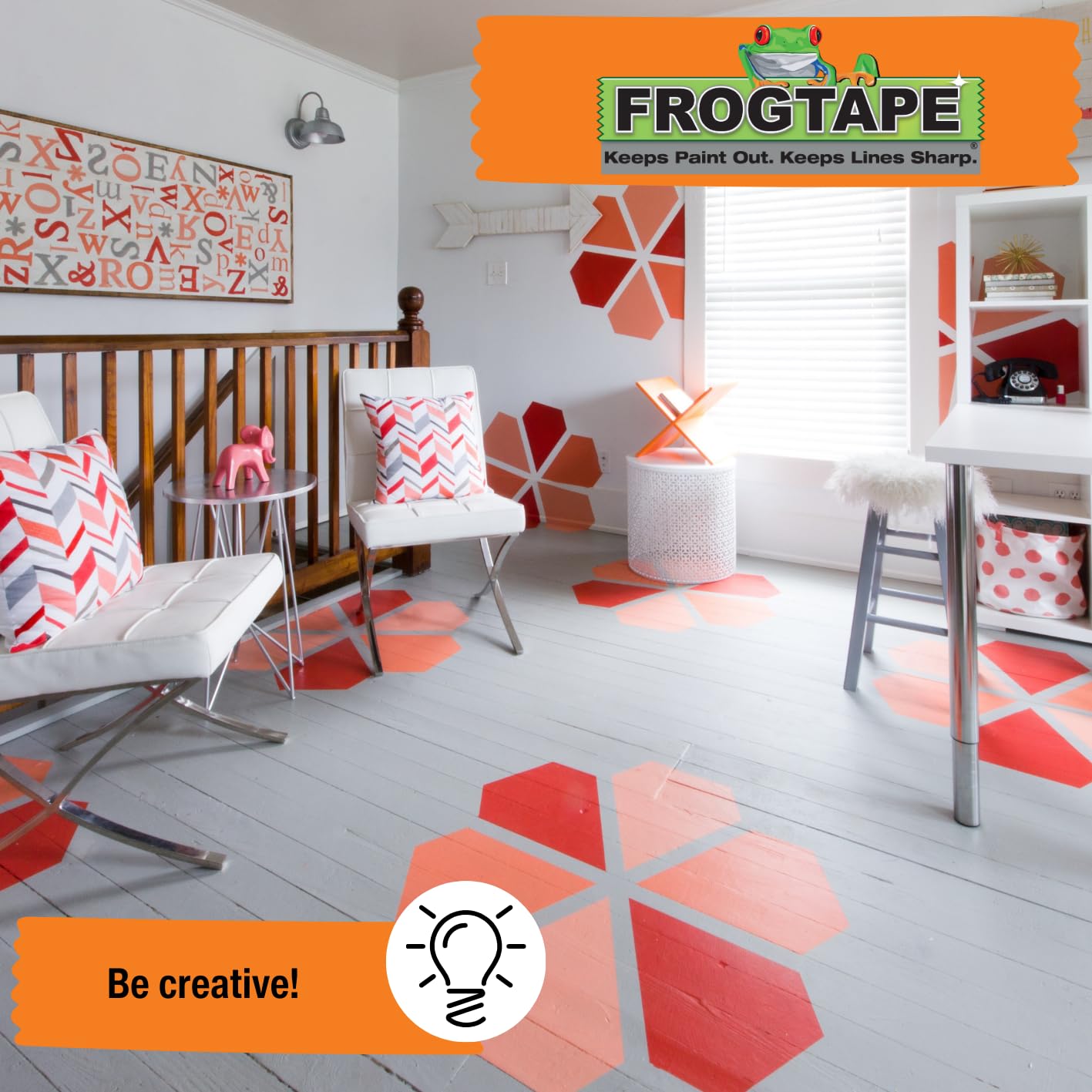Frog Tape Orange Gloss & Satin Painters Masking Tape 36Mm X 41.1M