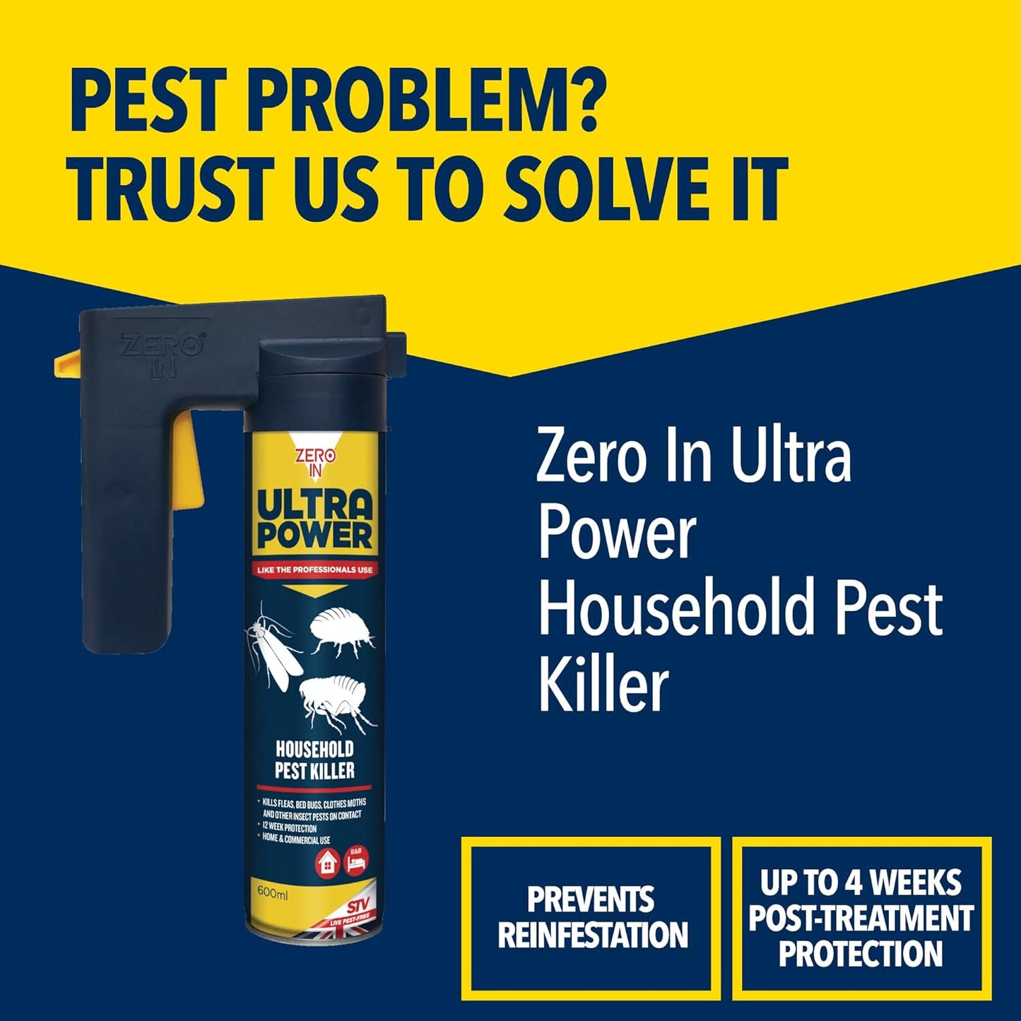 Zero-in Ultra Power Household Pest Killer 600ml (ZER558)