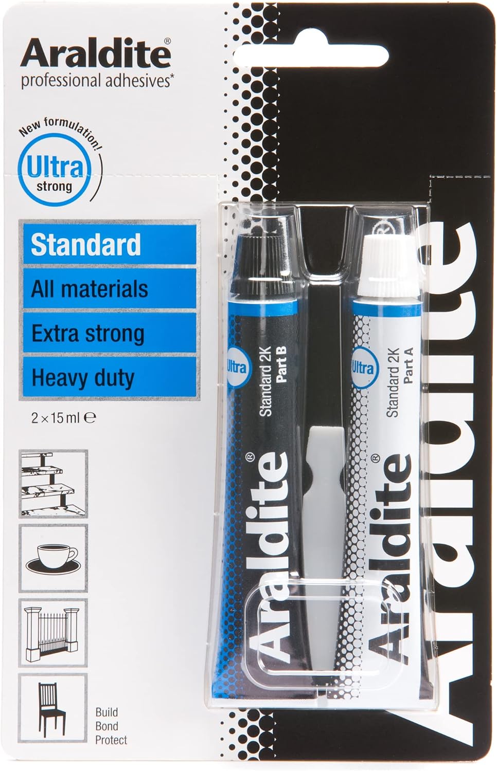 Araldite | Standard 2-Part Epoxy Resin Glue | Ultra Strong, Multipurpose & Solvent Free