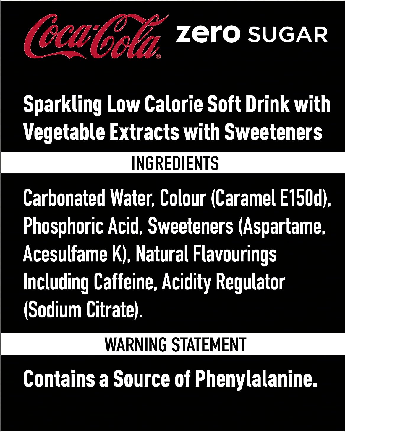 Coke Zero Cans 24x330ml
